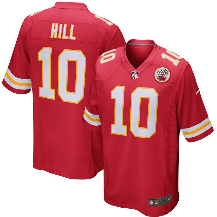 Men Kansas City Chiefs #10 Tyreek Hill Nike Red Game Player NFL Jersey